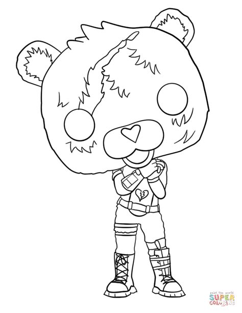 fortnite cuddle team leader coloring page  printable coloring pages