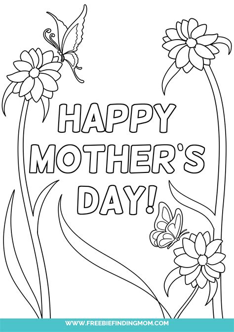 happy mothers day coloring pages freebie finding mom