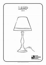 Coloring Objects Lamp Pages Cool sketch template