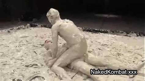 Two Gays In Mud Wrestling Match With Very Good Skils