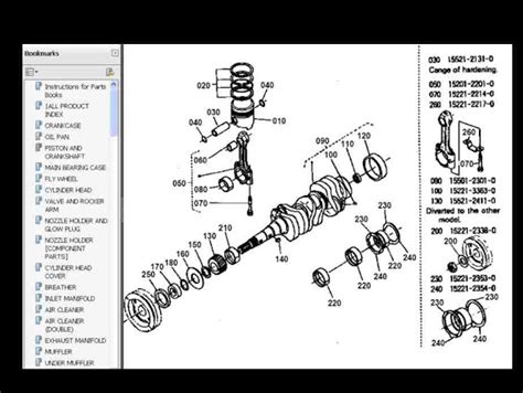 kubota  dt ldt tractor part list parts manuals