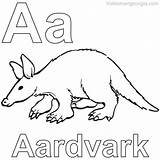 Aardvark Printable sketch template