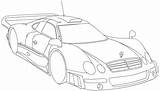Mercedes Coloring Gtr Clk Benz Line Pages Drawing Printable Cars Paper Artwork sketch template