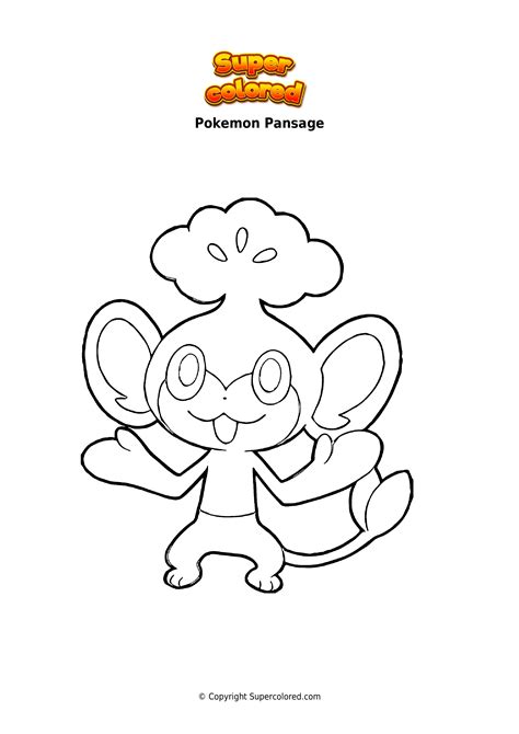 pokemon pansage coloring pages