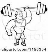 Man Holding Coloring Strong Barbell Cartoon Fitness Outlined Clipart Vector Hand Thoman Cory Anvil Posters Prints Body Clipartof Next sketch template