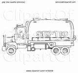 Septic Truck Pumper Worker Backing Illustration Clipart Royalty Clip Djart Vector sketch template