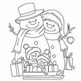 Family Christmas Coloring Pages sketch template