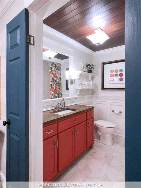 colorful small bathroom makeover addicted 2 decorating®