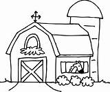 Barn Coloring Clip Clipart Cute Farm Outline Scene Pages Barnyard Drawing House Line Printable Cartoon Silo Clipartix Transparent Shed School sketch template