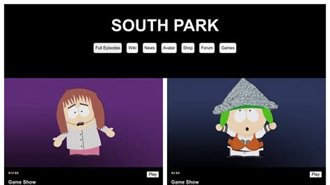 south park redesign sito web