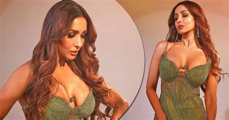 Malaika Arora Shows Off Her Busty Assets In A Green Netted Dress With A