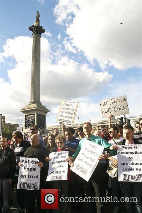Anti Pope Protestors Rally Together And March Through Central London To