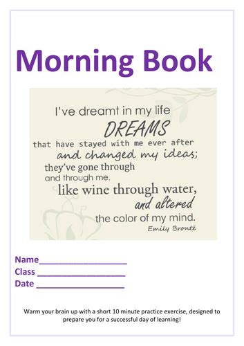 year  morning booklet  teaching resources