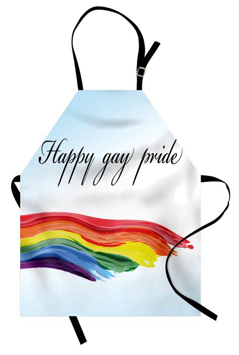 Pride Apron Happy Gay Pride With Hand Writing Celebration Theme Lgbt