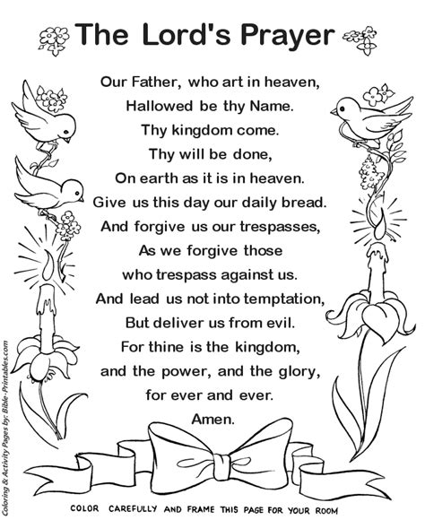 glory  prayer coloring page