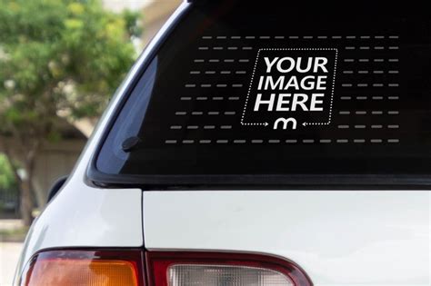 car rear window decal sticker mockup mediamodifier