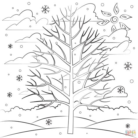 winter forest coloring pages coloring pages