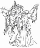 Krishna Drawing Line Radha Painting Glass Outline Drawings Lord Pencil Sketches Designs Getdrawings Divine Hindu Choose Board sketch template