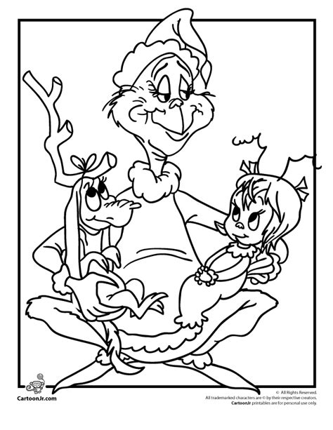 smiling grinch coloring page grinch coloring pages christmas
