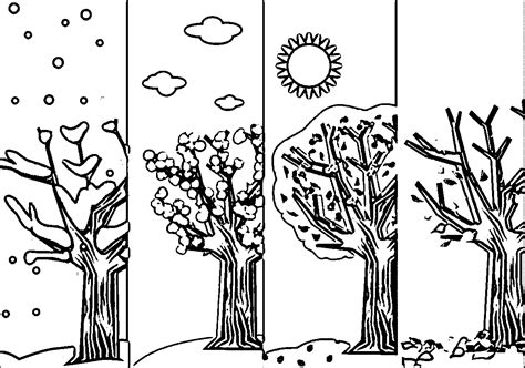 preschool  seasons coloring pages kidsworksheetfun
