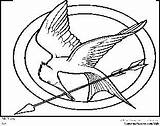 Hunger Games Coloring Pages Logo sketch template