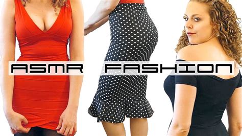 asmr dress up fashion show haul 3 dresses by dressin