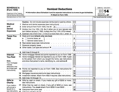 popular itemized deductions  tax forms  printable