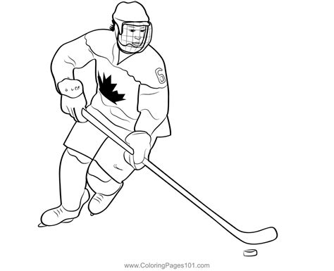 ice hockey coloring page  kids  national sports day printable