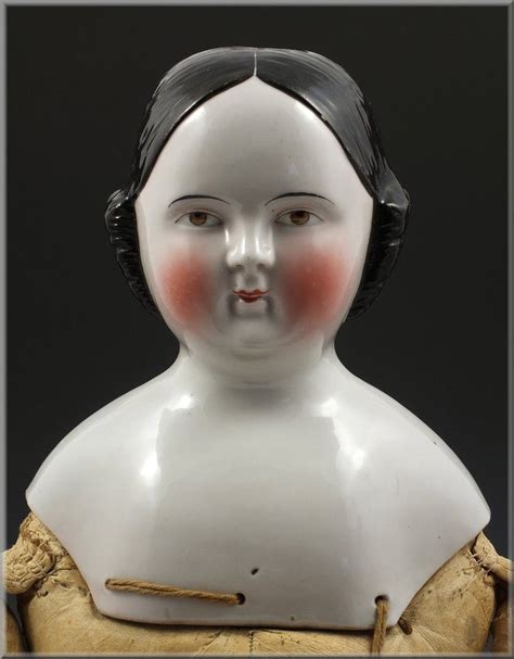 19th C German China Head Covered Wagon Doll W Brown Eyes Ebay Old