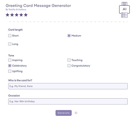 greeting card message generator textify