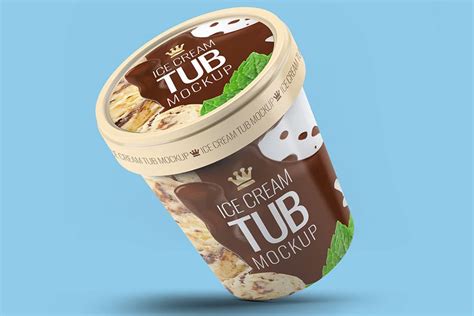 ice cream tub mockup  psd designhooks