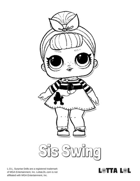 sis swing coloring page lotta lol bee coloring pages coloring letters