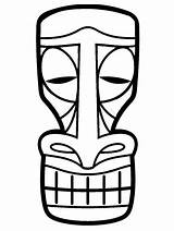 Lanta Koh Totem Bricolage Simples Tiki Lápis Artísticos sketch template