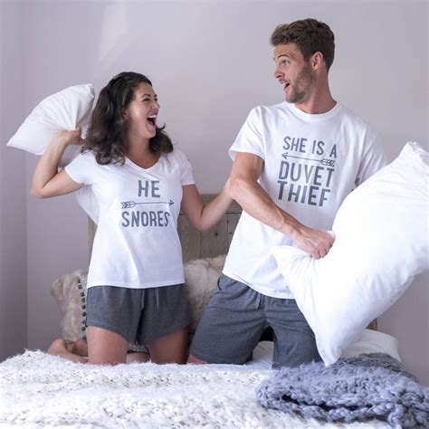 Personalised His And Her Pyjama Set By Sparks And Daughters