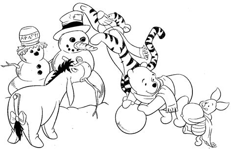 winter cartoon coloring pages