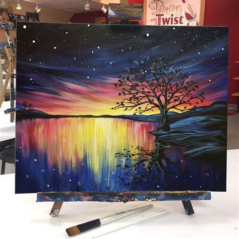 painting ideas scenery night  images web