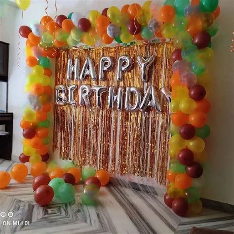 simple colorful hall birthday decoration party dost