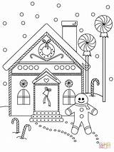 Gingerbread Coloring House Pages Man Printable Drawing Near 3d Template Christmas Sheet Paper Dot Search sketch template