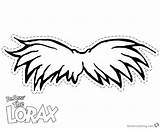 Lorax Mustache Eyebrows Coloring Bettercoloring Peterainsworth sketch template