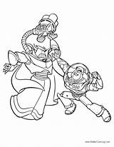 Buzz Lightyear Coloring Pages Fighting Printable Kids Print Friends sketch template