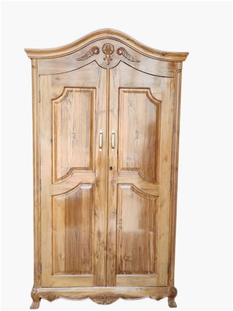 grande synthe solid wood armoire  teak wood finish   solid wood armoire teak wood