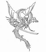 Dragon Coloring Realistic Dragons Drawing Printactivities Comments Coloringhome Perched sketch template