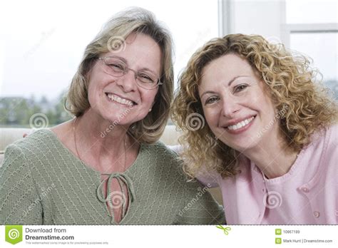 Two Smiling Women Stock Image Image Of Female