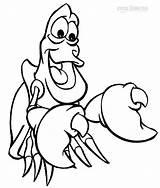 Sebastian Coloring Pages Crab Mermaid Kids Printable Sketch Little Ariel Dibujo Cartoonbucket Horseshoe Cool2bkids Color Character Clipartmag Getcolorings Open Choose sketch template