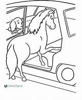 Coloring Horse Pages Pony Horses Printable Ride Library Car Popular sketch template