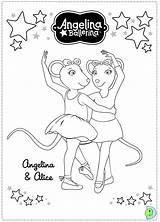 Coloring Angelina Ballerina Dinokids Pages Print Close sketch template