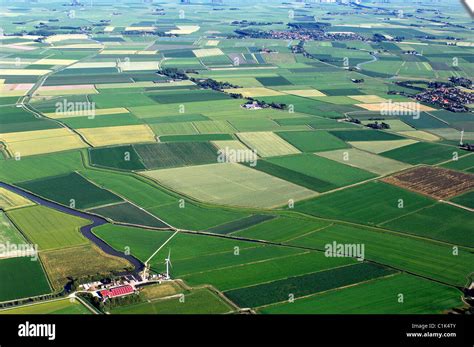 netherlands northern holland fields  farm aerial view stock photo alamy