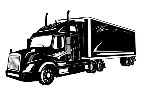 icon  truck semi truck vector illustrations creative market