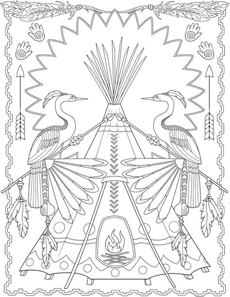 easy native american coloring pages marctuwoodard