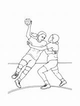Handball Pages Coloring Printable sketch template